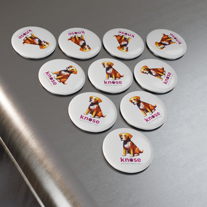 Knose Button Magnet, Round (1 & 10 pcs)